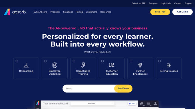 WebRun in Absorb LMS: find overdue compliance courses