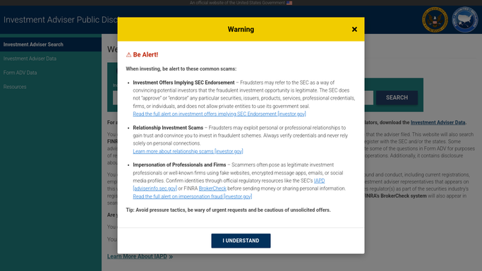 WebRun in SEC IAPD: check each client's filed status