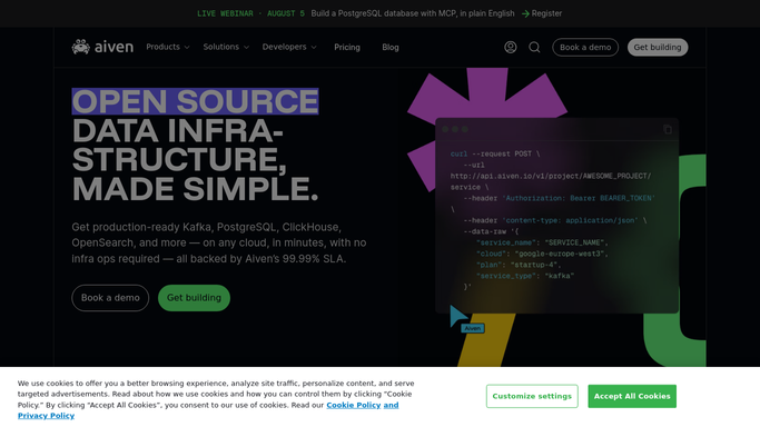 WebRun in Aiven: check service health and disk usage