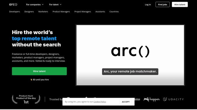WebRun in Arc.dev: find new developer matches