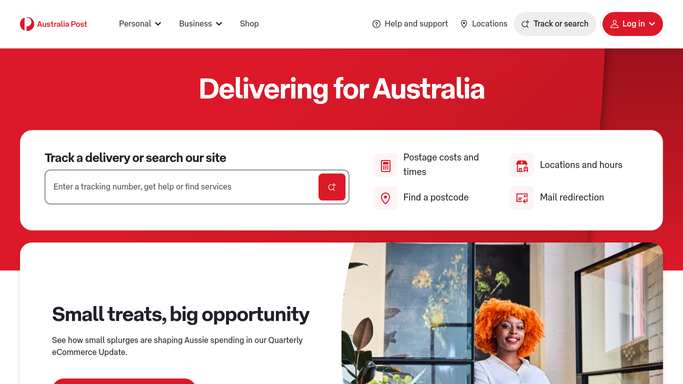 WebRun in Australia Post: check parcels for delays
