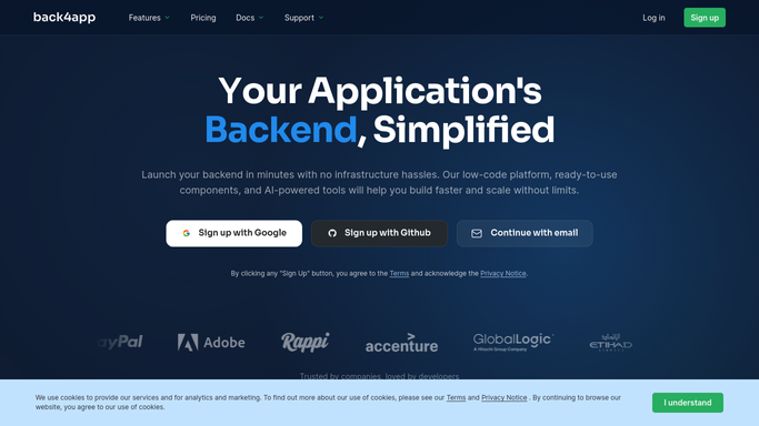 WebRun in Back4app: check API request volume and error rate
