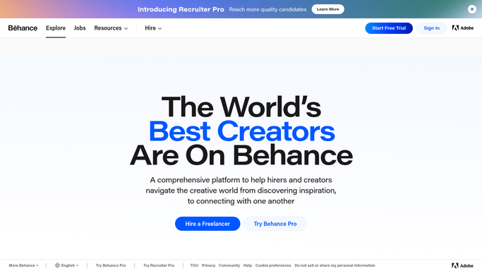 WebRun in Behance: collect newly published projects
