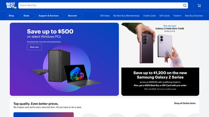 WebRun in Best Buy: check order and pickup status