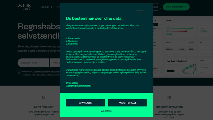 WebRun in Billy: pull the month's invoices and expenses