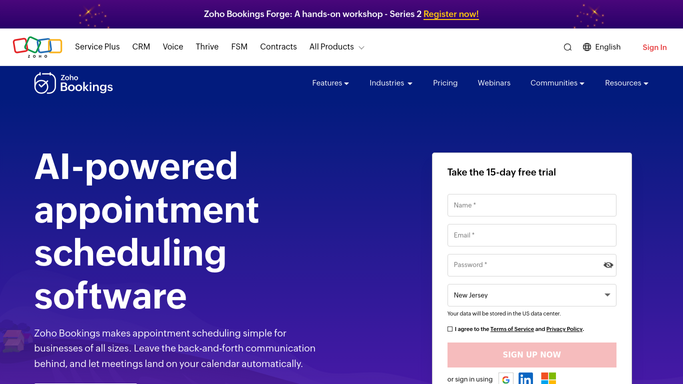 WebRun in Zoho Bookings: read last week's appointments