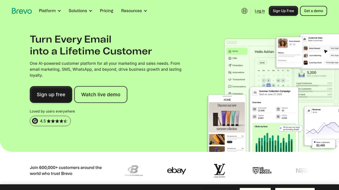 WebRun in Brevo: export the subscriber list
