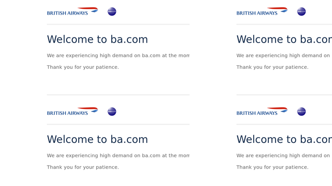WebRun in British Airways: review upcoming bookings