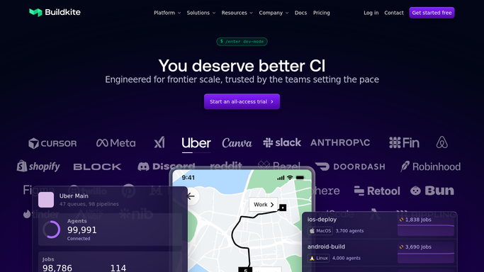 WebRun in Buildkite: check queue depth and free agents