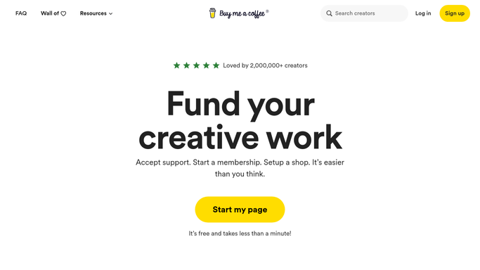 WebRun in Buy Me a Coffee: check for new supporters and members