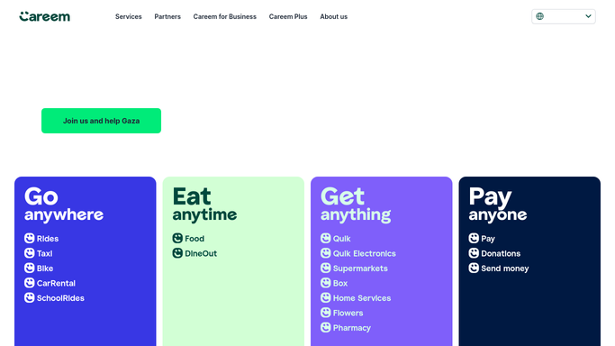 WebRun in Careem: check completed rides and receipts