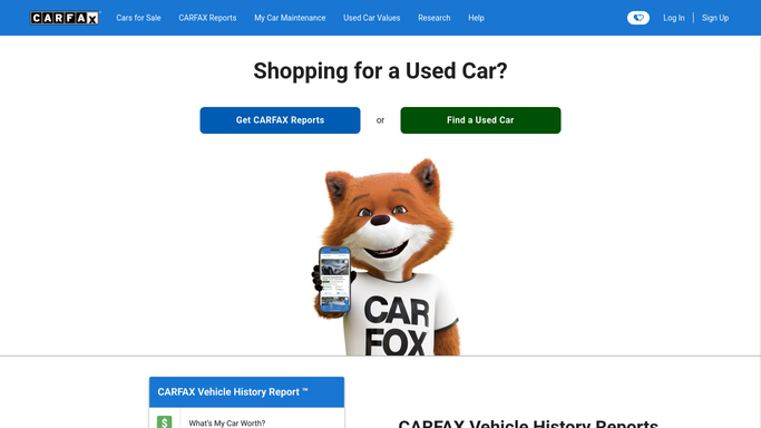 WebRun in Carfax: check inventory for missing reports