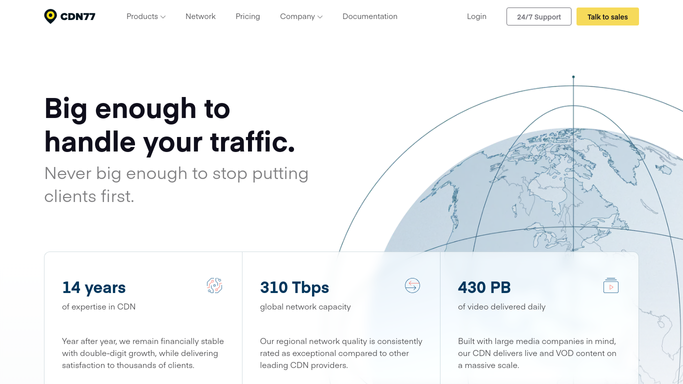 WebRun in CDN77: read bandwidth, cache, and origin pull volume