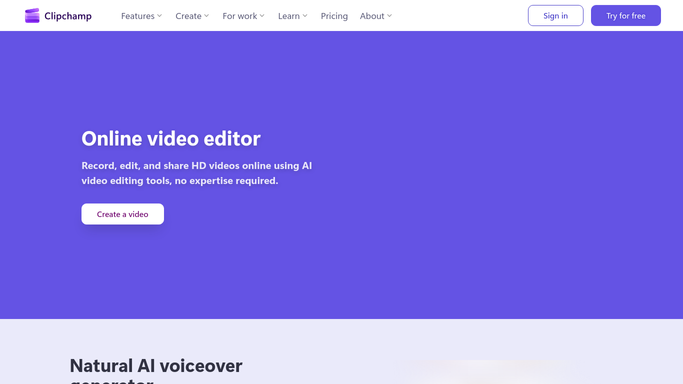 WebRun in Clipchamp: list projects and their status