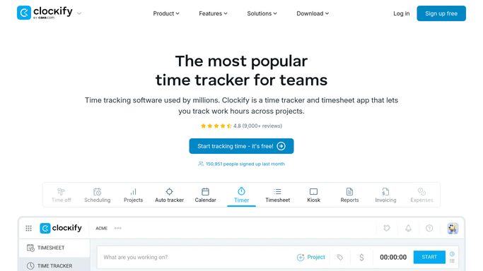 WebRun in Clockify: check timesheet status