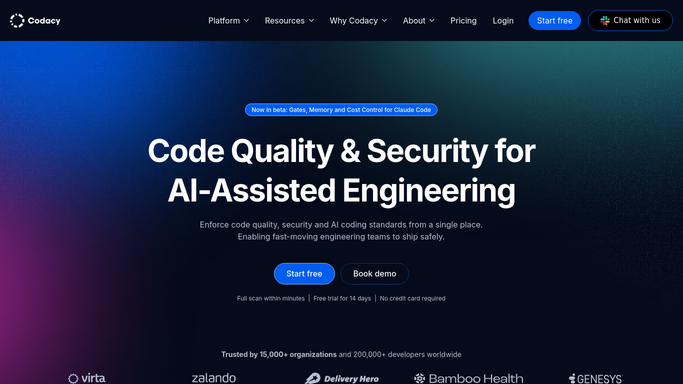 WebRun in Codacy: find pull requests failing the gate