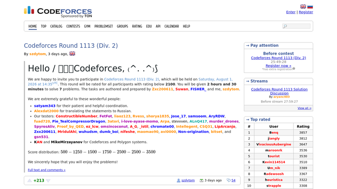WebRun in Codeforces: check who has registered
