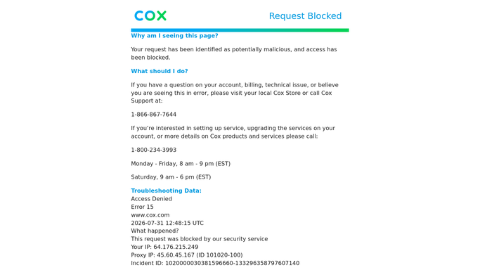 WebRun in Cox Email: scan the spam folder