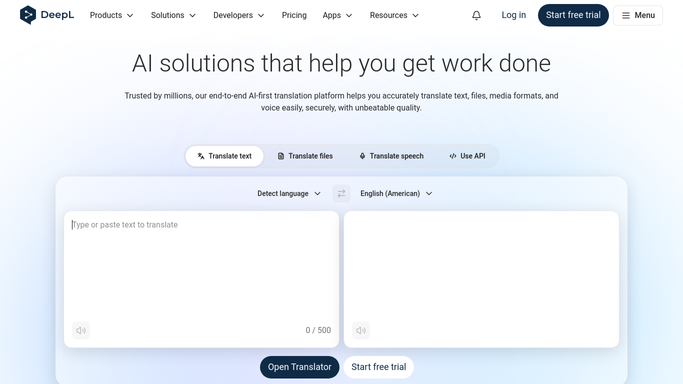 WebRun in DeepL: translate the invoice notes