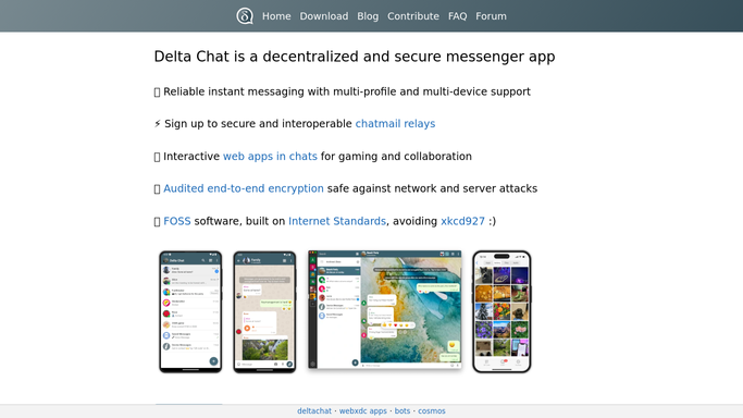 WebRun in Delta Chat: confirm chat profile is set up