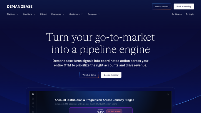 WebRun in Demandbase: review target account engagement
