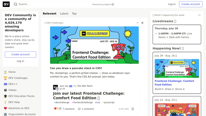 WebRun in DEV Community: read new comments on your posts