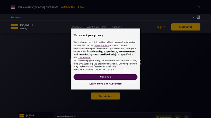 WebRun in Equals Money: check pending and failed international payments