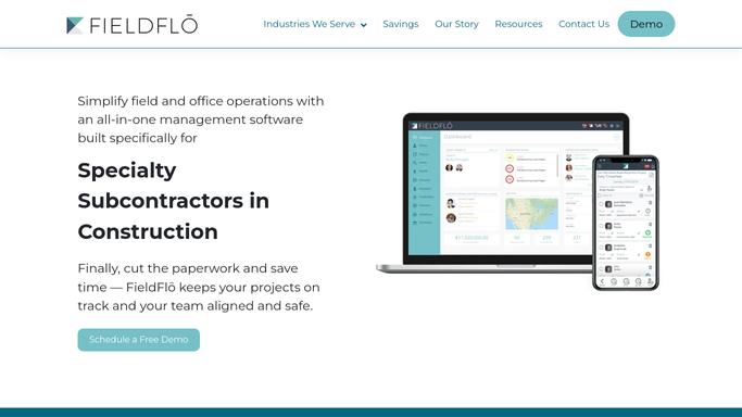 WebRun in FieldFlo: collect the day's crew time by job