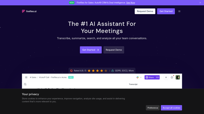 WebRun in Fireflies.ai: read yesterday's call commitments