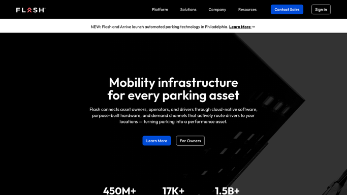 WebRun in Flash Parking: count parkers by type