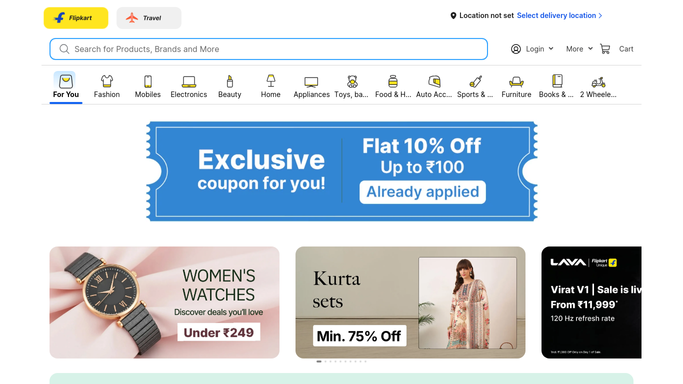 WebRun in Flipkart: read stock and sales