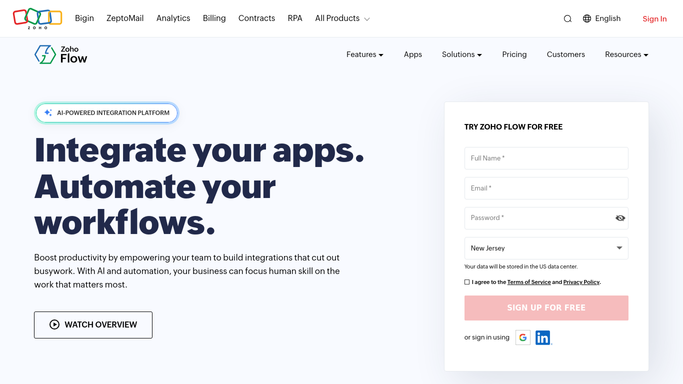 WebRun in Zoho Flow: read task usage against the plan limit