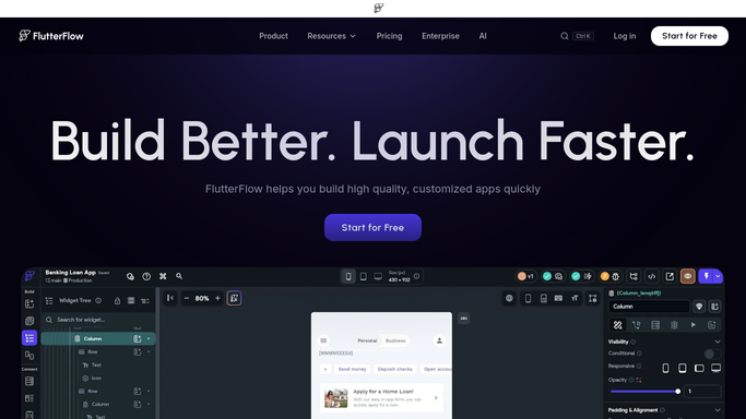WebRun in FlutterFlow: check build and test status