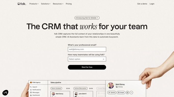 WebRun in Folk: find new contacts added this week