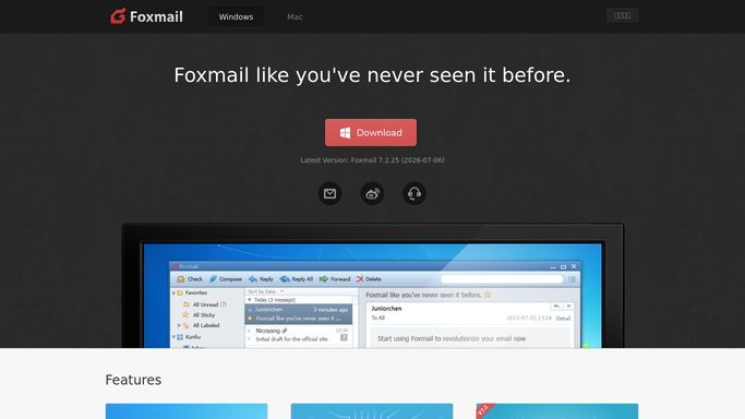 WebRun in Foxmail: find the emails asking for something