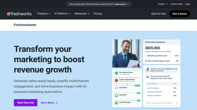 WebRun in Freshmarketer: find stalled leads