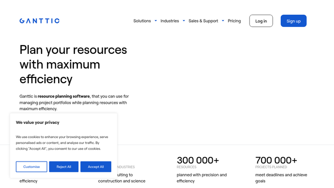 WebRun in Ganttic: check resource utilization