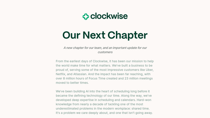 WebRun in Clockwise: read the week's focus time stats