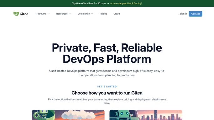 WebRun in Gitea Cloud: review open pull requests