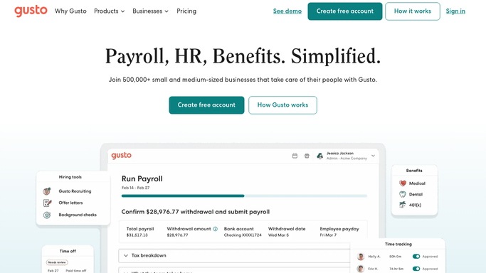 WebRun in Gusto: find employees with incomplete timesheets