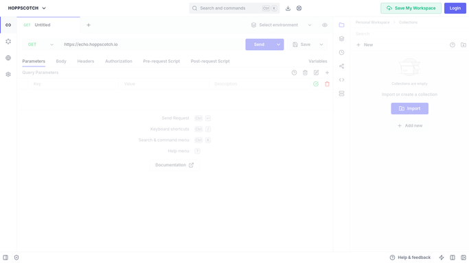 WebRun in Hoppscotch: review collection completeness