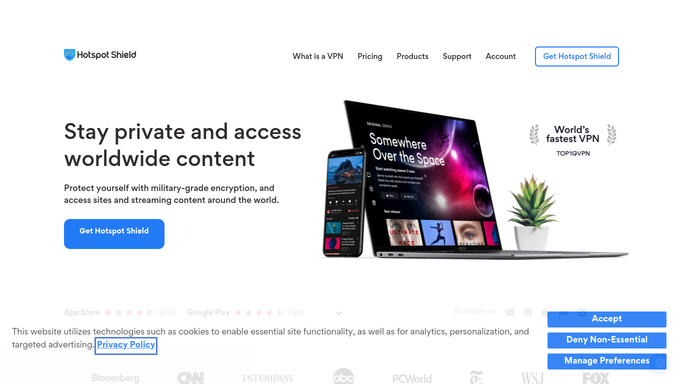 WebRun in Hotspot Shield: check seats and renewal date