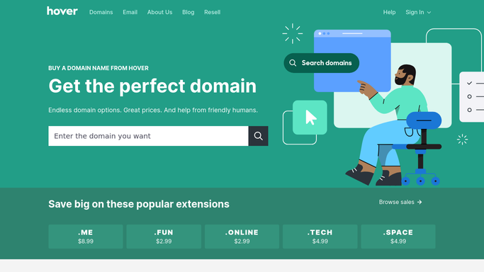 WebRun in Hover: list every domain