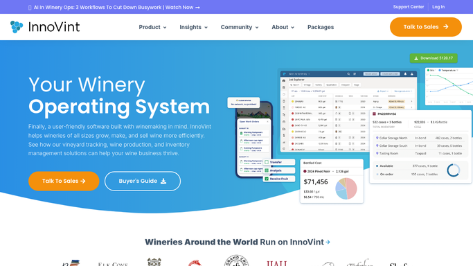 WebRun in InnoVint: read the latest temperature entry per lot