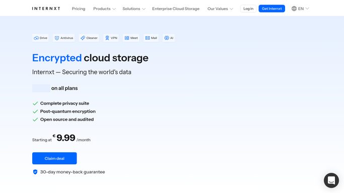 WebRun in Internxt: check last backup per device