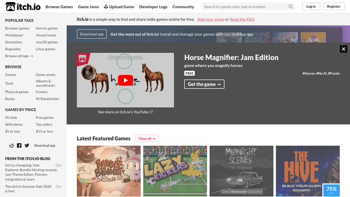 WebRun in itch.io: check sales and downloads