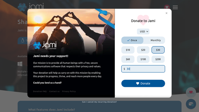 WebRun in Jami: find missed calls and unanswered messages