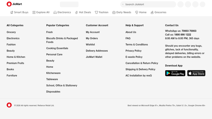 WebRun in JioMart: check order history against your supply list