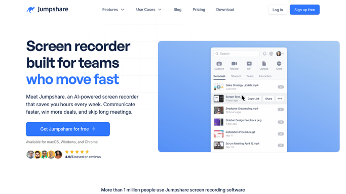WebRun in Jumpshare: find newly shared files