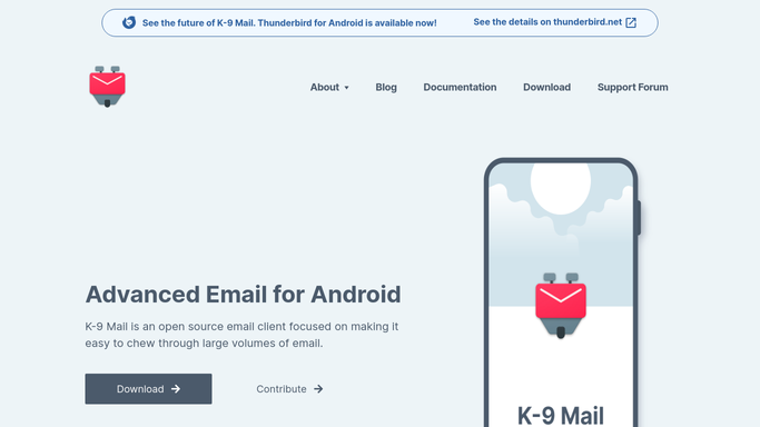 WebRun in K-9 Mail: check the setup checklist